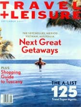 "Travel + Leisure" cover, September 2003