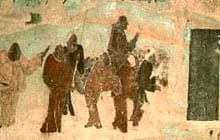 Mogao Caves mural, depicting General Zhang  Qian who opened the Silk Road