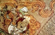 Apsara, or heavenly angel on Mogao Cave mural