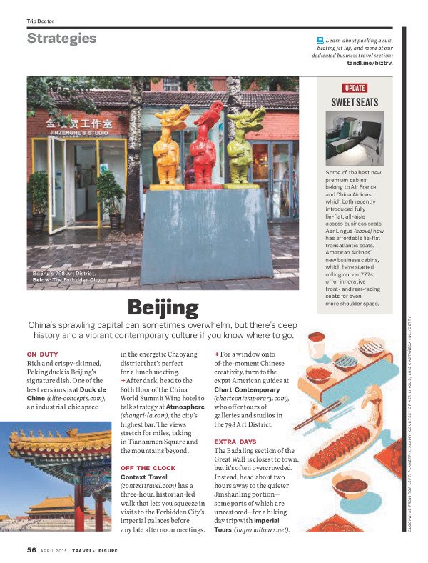 Page 2 of Travel + Leisure - Making The Most Out of Business Travel to Beijing