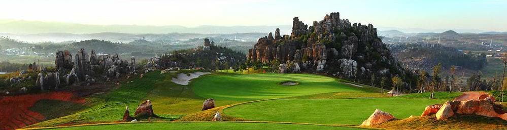View of the Stoneforest golf club, Kunming