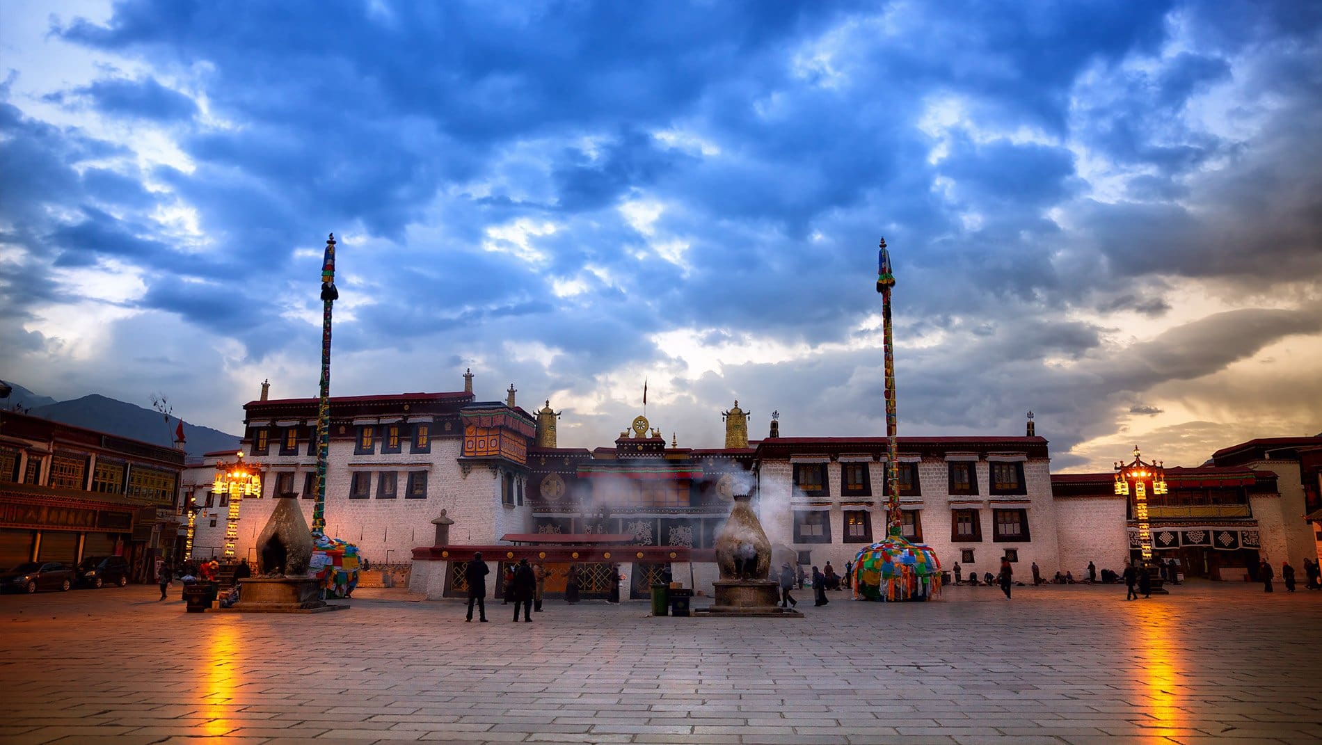 Jokhang Temple~The Jowo statue, Tibetan Buddhism's holiest, is housed in the innermost chapel of the seventh century Jokhang Temple, at the heart of Lhasa.